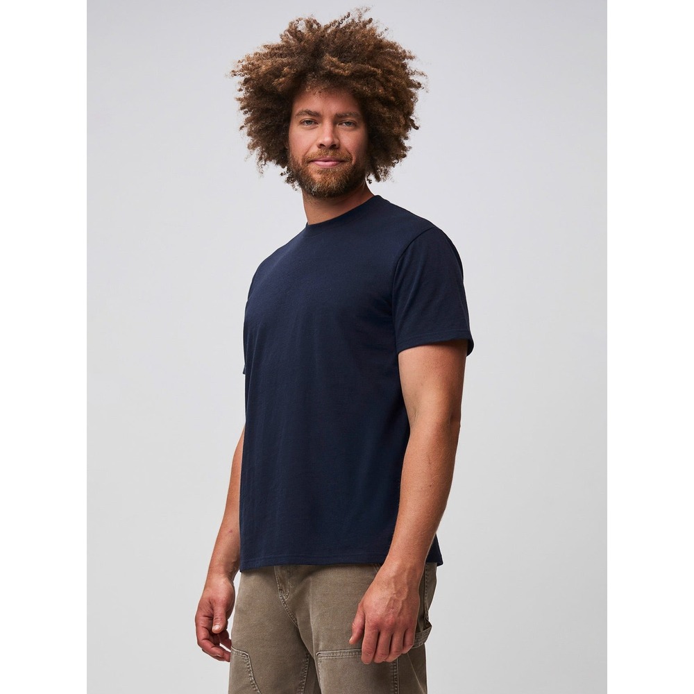Fresh Clean Treads Mens Navy Blue Crewneck Short Sleeve T-Shirt
